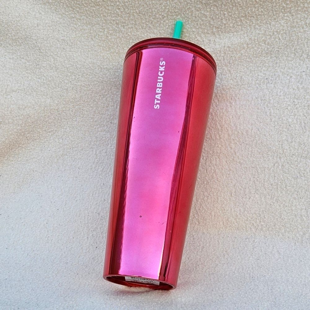 Starbucks Hot Pink Metallic Tumbler 24oz